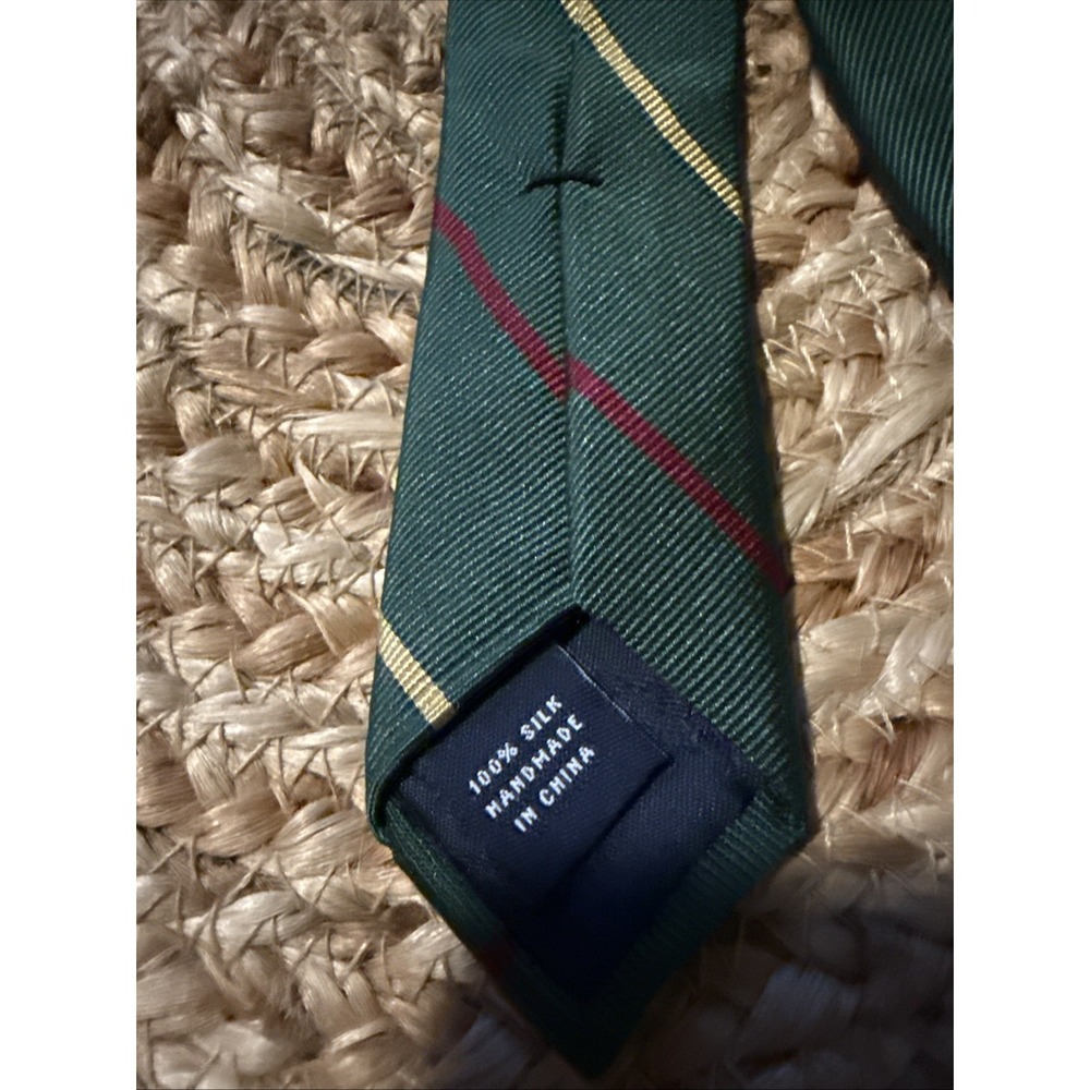 NWT American Living Silk Tie Green Blue Stripes Designer Men Necktie 61x3.5 B9 - Picture 2 of 3